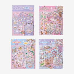 3D스티커  DIY 리무버블 스티커 타이쿤 시리즈 4종