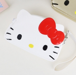 헬로키티 페이스 컬러풀 파우치_화이트