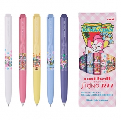 유니볼 시그노 노크식 X 쇼와 쿠마짱 0.38mm 5본입