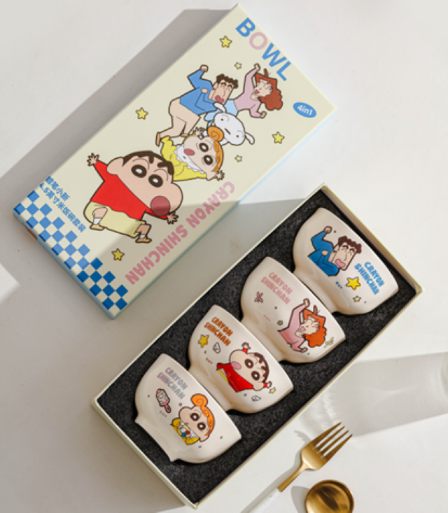 짱구 패밀리 세라믹  공기밥 4P 세트