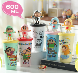 짱구 피규어 캡 텀블러 600ml