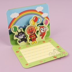 호빵맨과 친구들 입체 미니카드