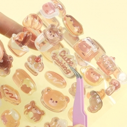 푸드 애니멀 워터 드롭 스티커 (랜덤발송)