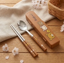 리락쿠마 해피 뉴슬림 수저케이스 (브라운)