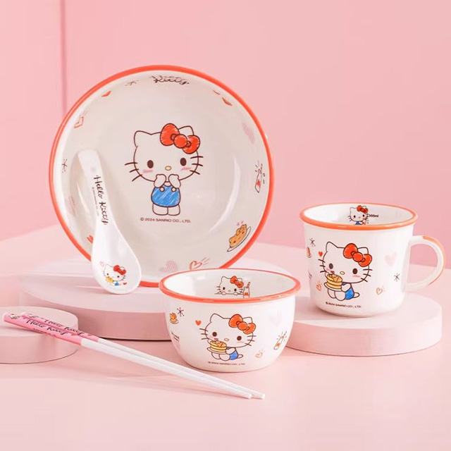 헬로키티 세라믹 식기 1인용 세트