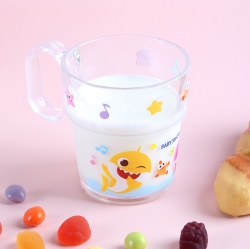 아기상어 도트 물방울 양치컵
