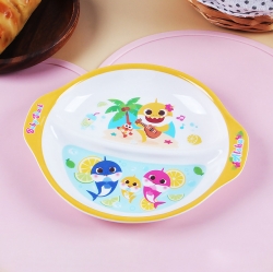 아기상어 멜라민 손잡이 간식접시