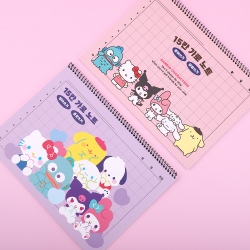 산리오 15칸 가로 노트 (랜덤)
