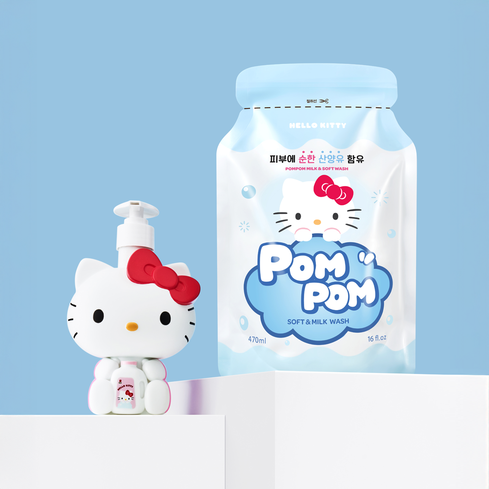 폼폼 헬로키티 에디션 워시 470ml + 디스펜서