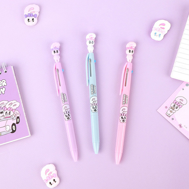 에스더버니 마스코트 3색펜 0.4mm 블루