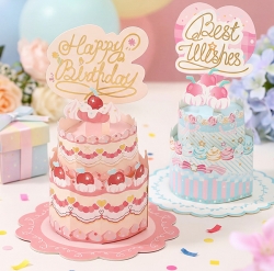 3D 입체 케이크 축하 카드