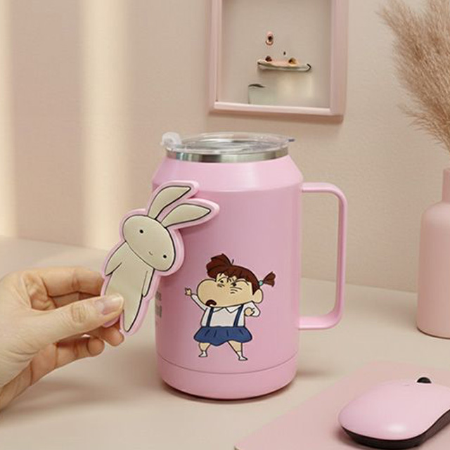 짱구는못말려 오프너 마그넷 자이언트 스텐 머그_유리와 토끼