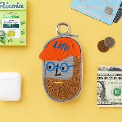 캔버스 키링 파우치_에어팟 블루투스 이어폰 인형 가방 고리 