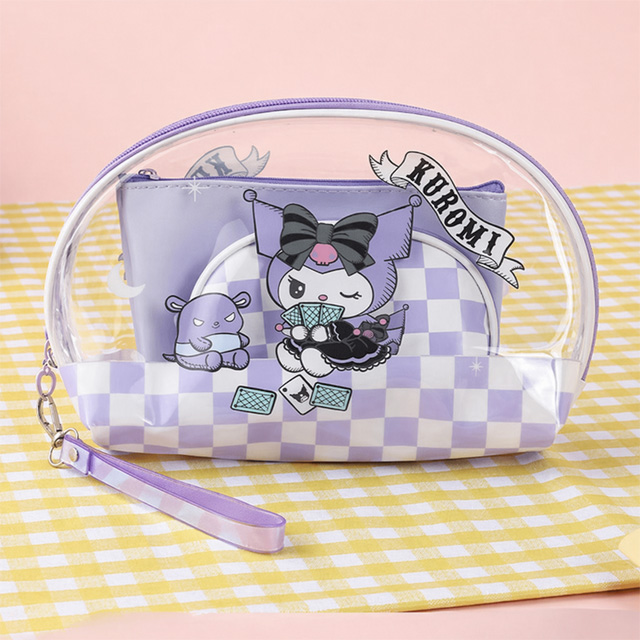 매직 쿠로미 투명 3피스 파우치