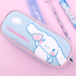 시나모롤 면 아플리케 필통