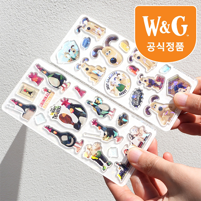 월레스와그로밋 아크릴 스티커 (랜덤)