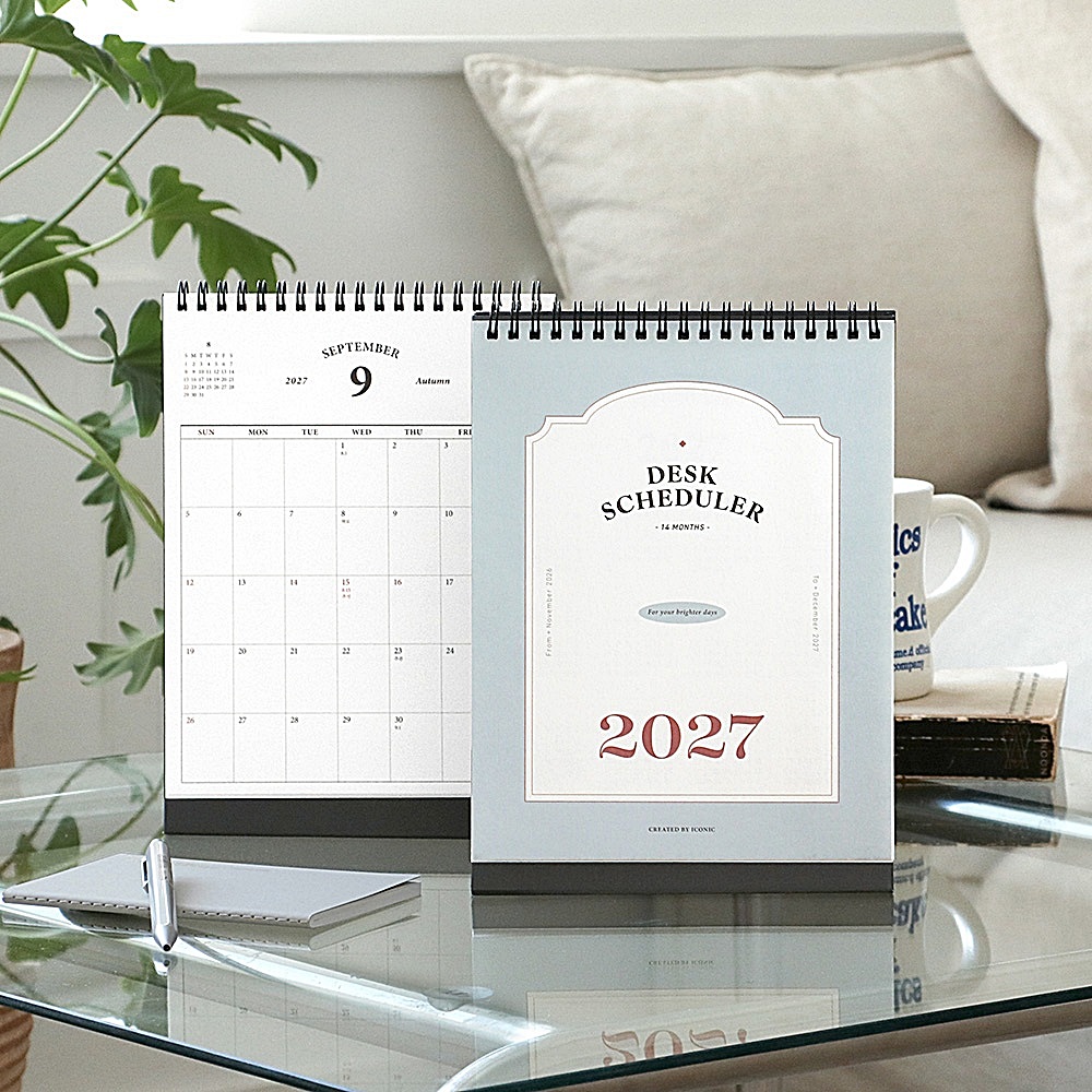 2027 데스크 스케줄러 탁상달력 책상 캘린더