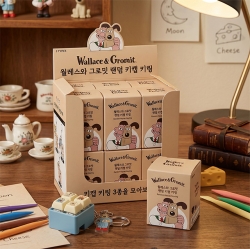 월레스와 그로밋 4구 랜덤 키캡 키링