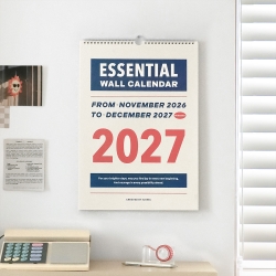 2027 에센셜 벽걸이달력 A3 월 캘린더 음력 인테리어 포스터