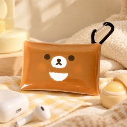 리락쿠마 투명 멀티 키링 파우치