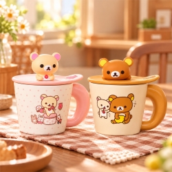 리락쿠마 피규어 뚜껑 머그컵 400ml